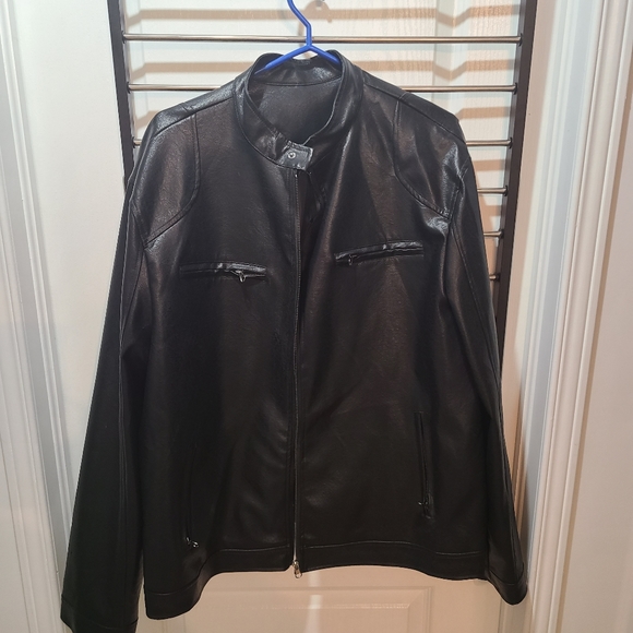 Men faux leather jacket - Picture 1 of 2